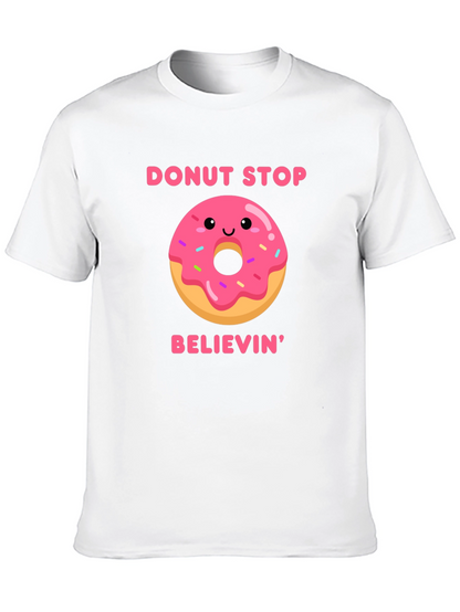 Donut Stop Believin Graphic Tee - Black