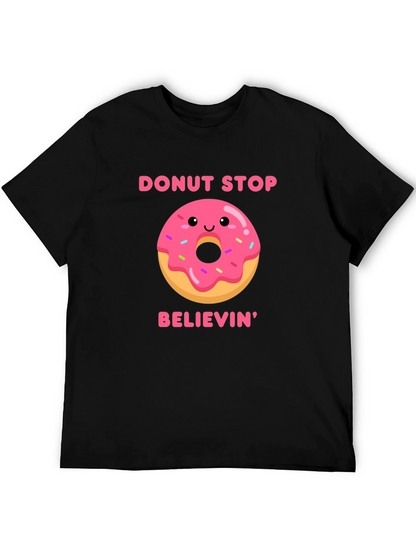 Donut Stop Believin Graphic Tee - Black