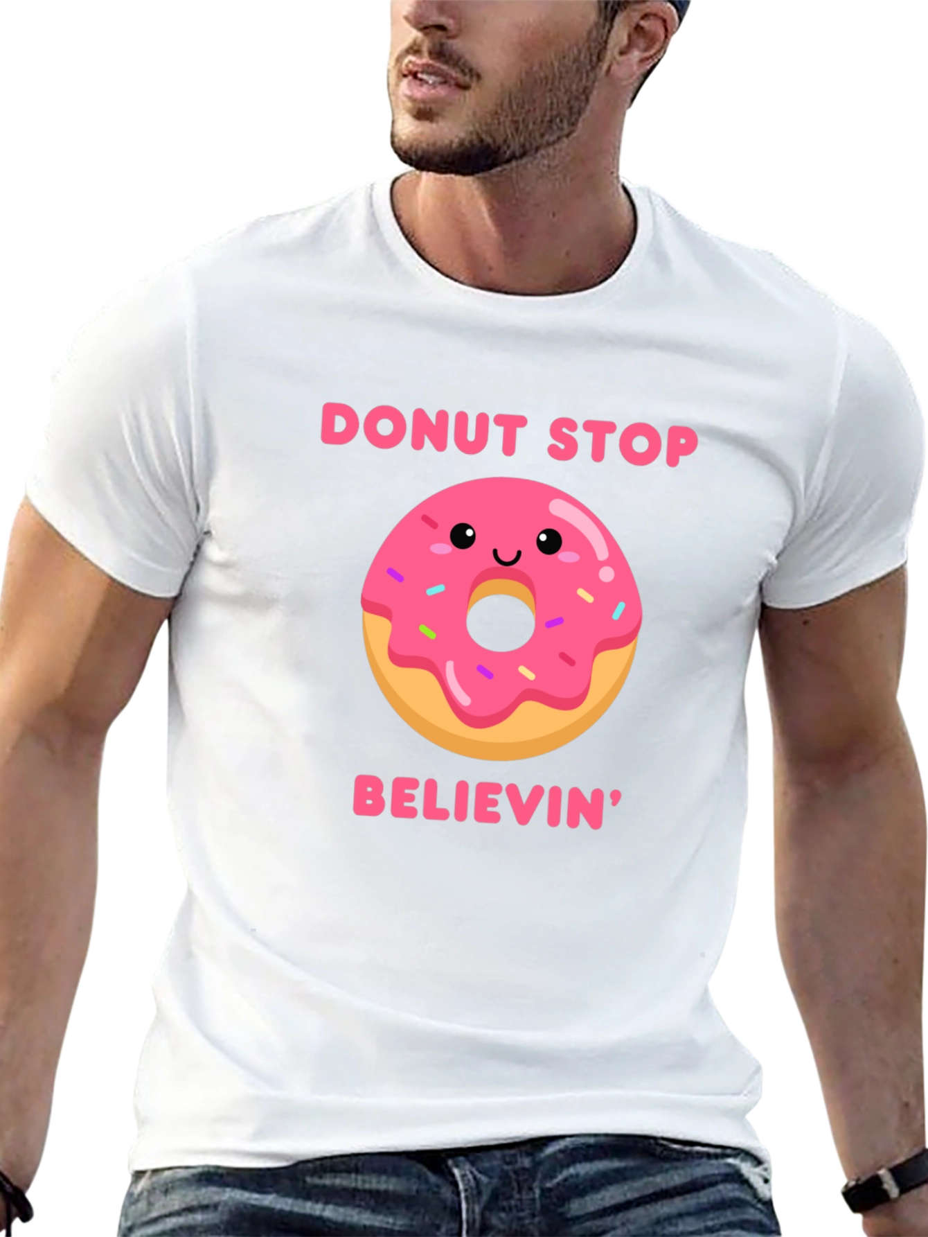 Donut Stop Believin Graphic Tee - Black