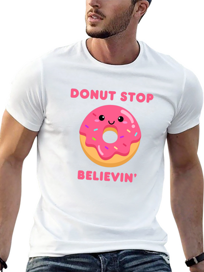 Donut Stop Believin Graphic Tee - Black