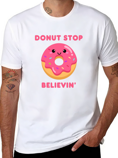Donut Stop Believin Graphic Tee - Black