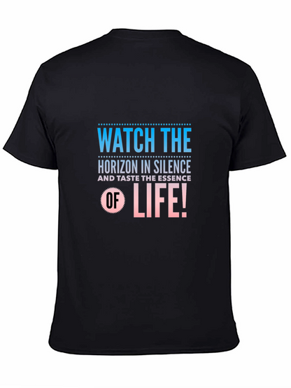 Watch the Horizon Black Graphic Tee