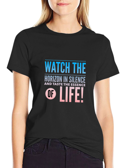 Watch the Horizon Black Graphic Tee