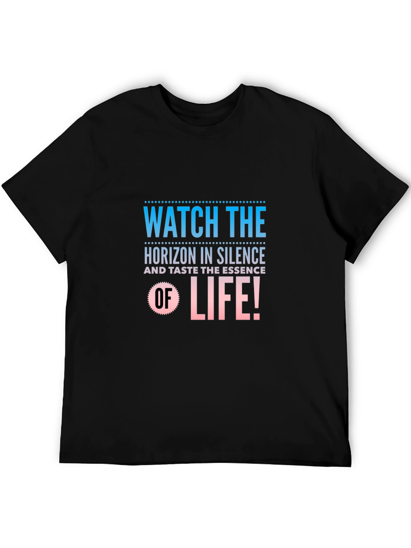 Watch the Horizon Black Graphic Tee