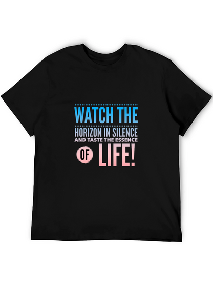 Watch the Horizon Black Graphic Tee