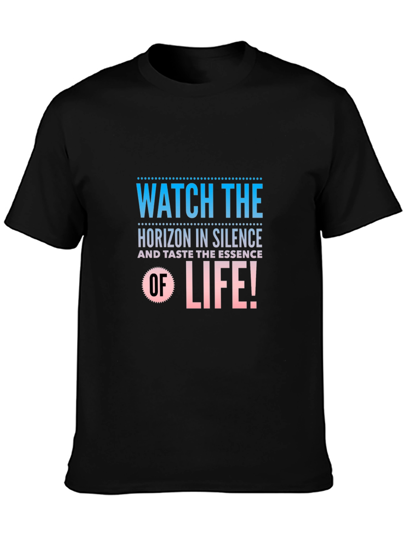 Watch the Horizon Black Graphic Tee
