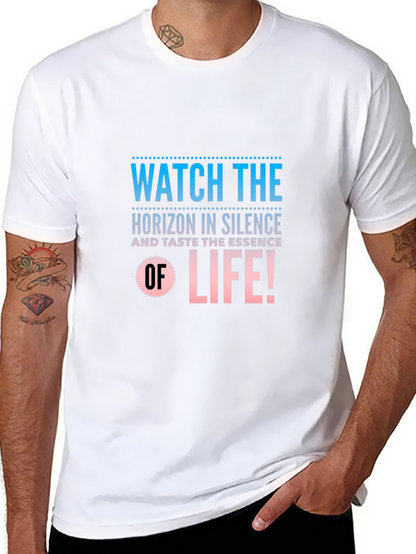 Watch the Horizon Black Graphic Tee