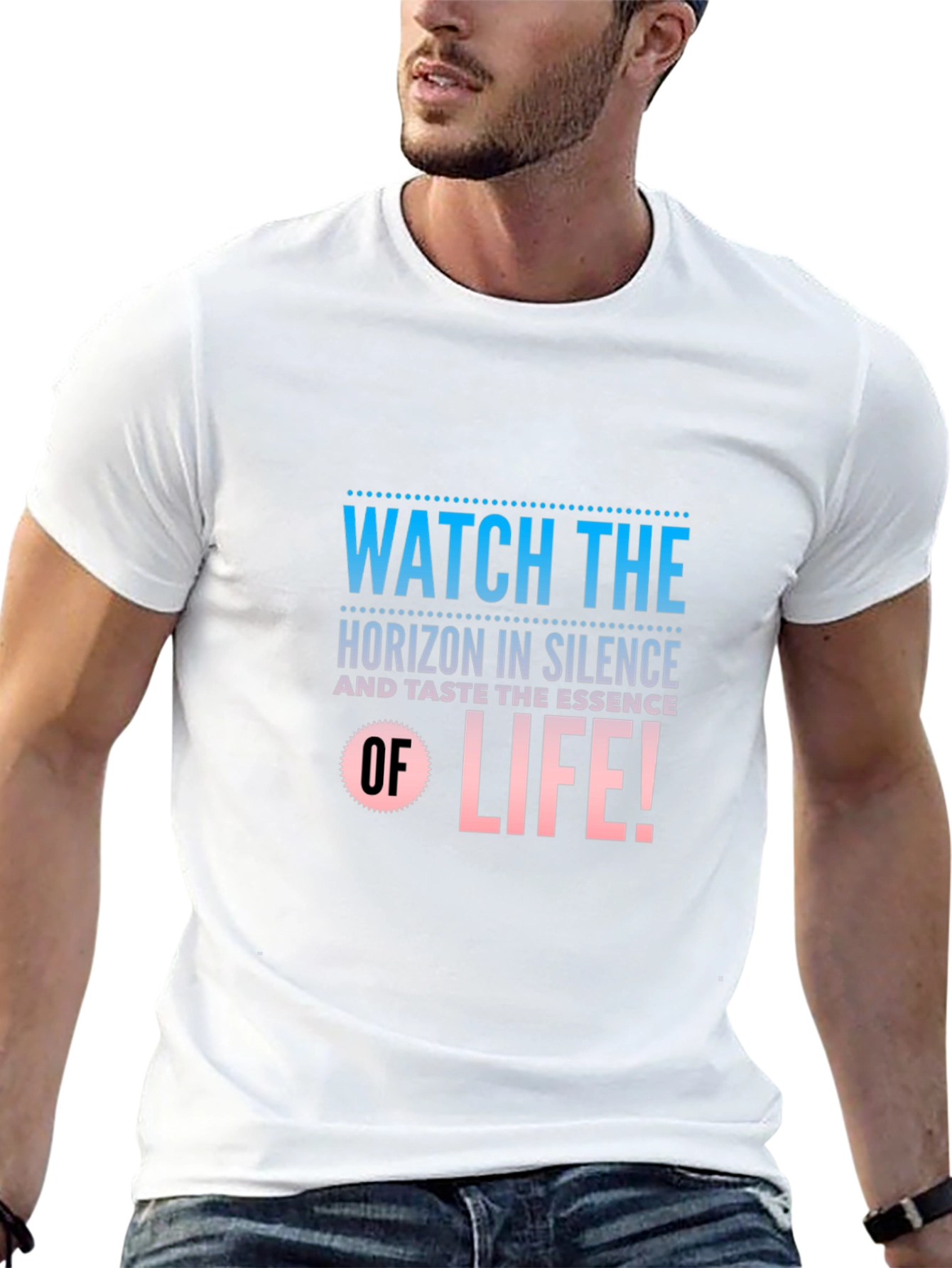 Watch the Horizon Black Graphic Tee