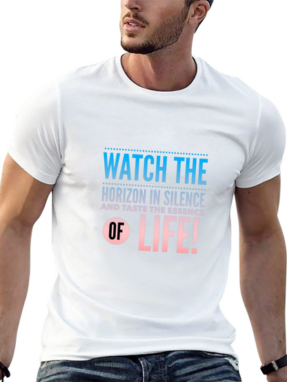 Watch the Horizon Black Graphic Tee