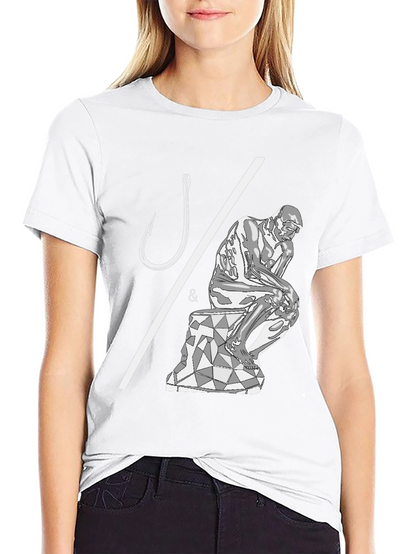 Philosophical Fishing T-Shirt - Hooked on Thinking