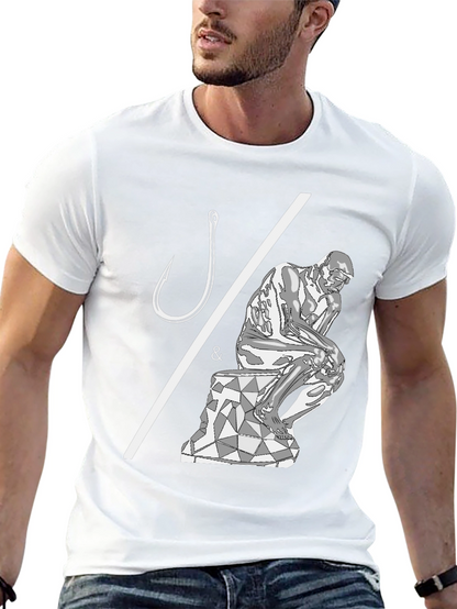 Philosophical Fishing T-Shirt - Hooked on Thinking