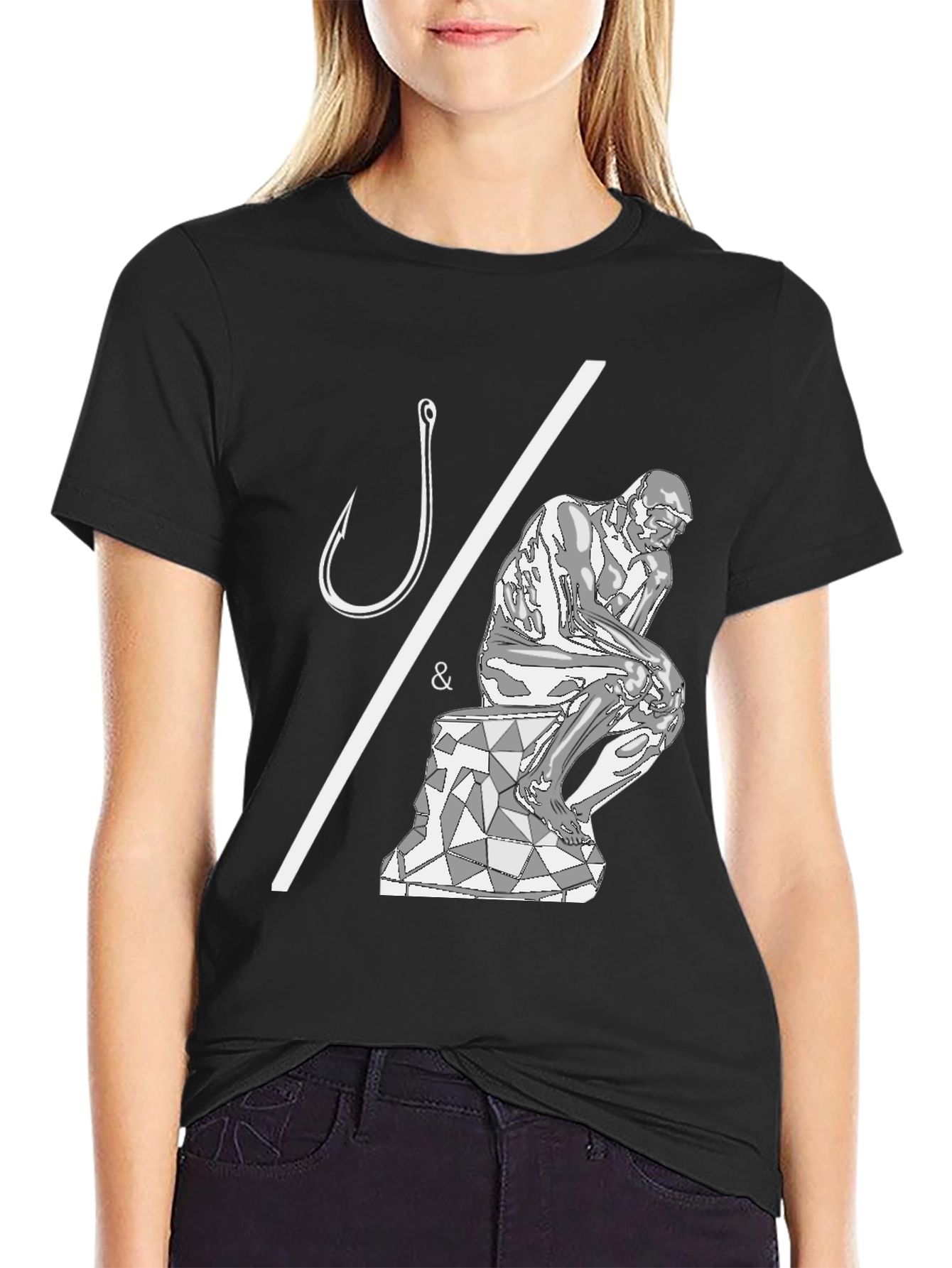 Philosophical Fishing T-Shirt - Hooked on Thinking