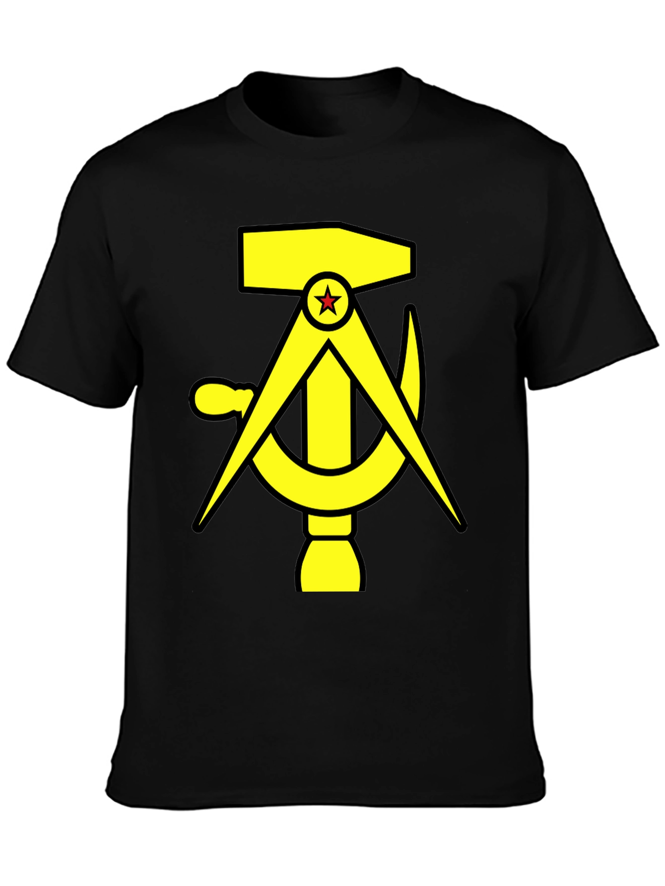 Hammer Compass and Sickle Black T-Shirt