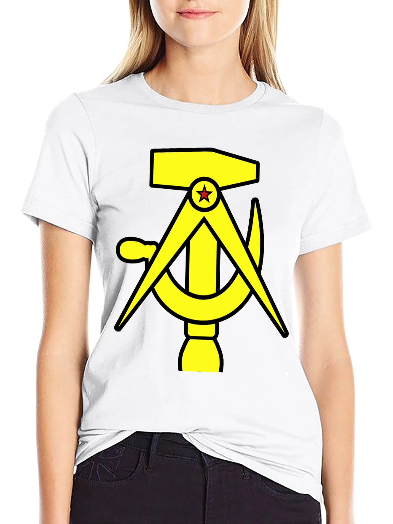Hammer Compass and Sickle Black T-Shirt