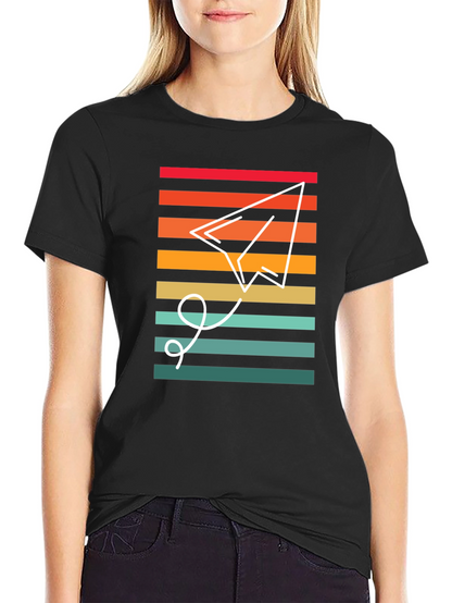 Retro Paper Airplane Graphic Tee