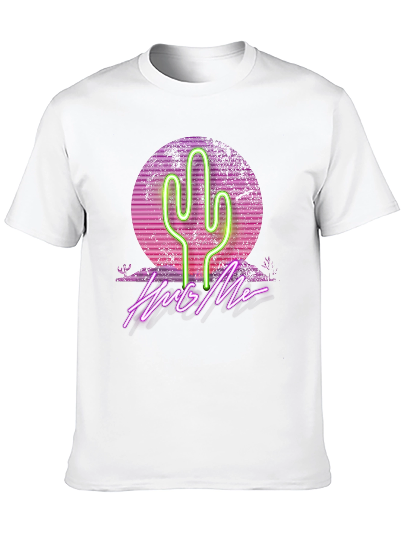 Neon Cactus Hug Me Graphic Tee