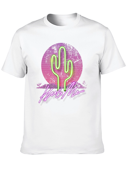 Neon Cactus Hug Me Graphic Tee
