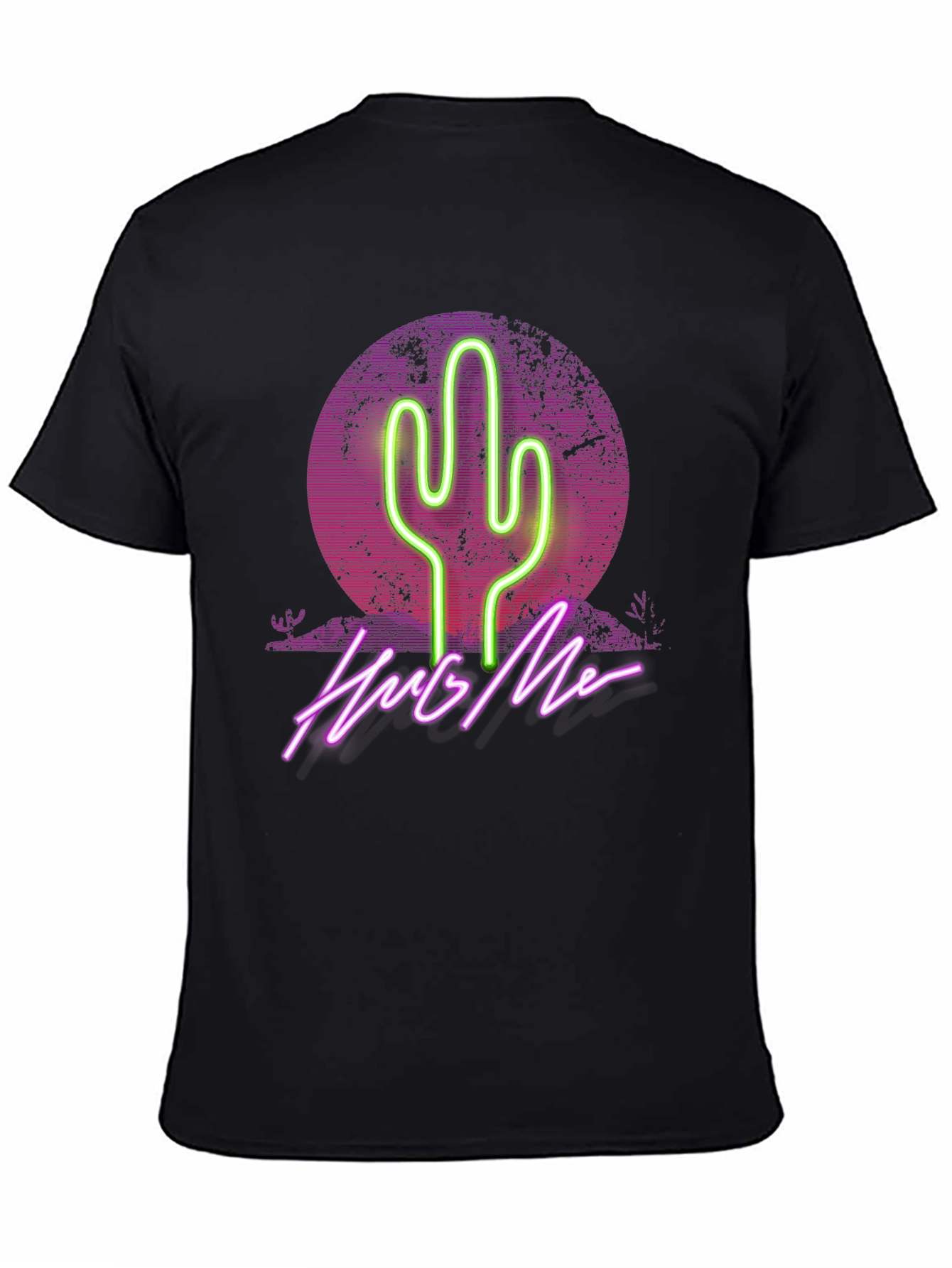 Neon Cactus Hug Me Graphic Tee