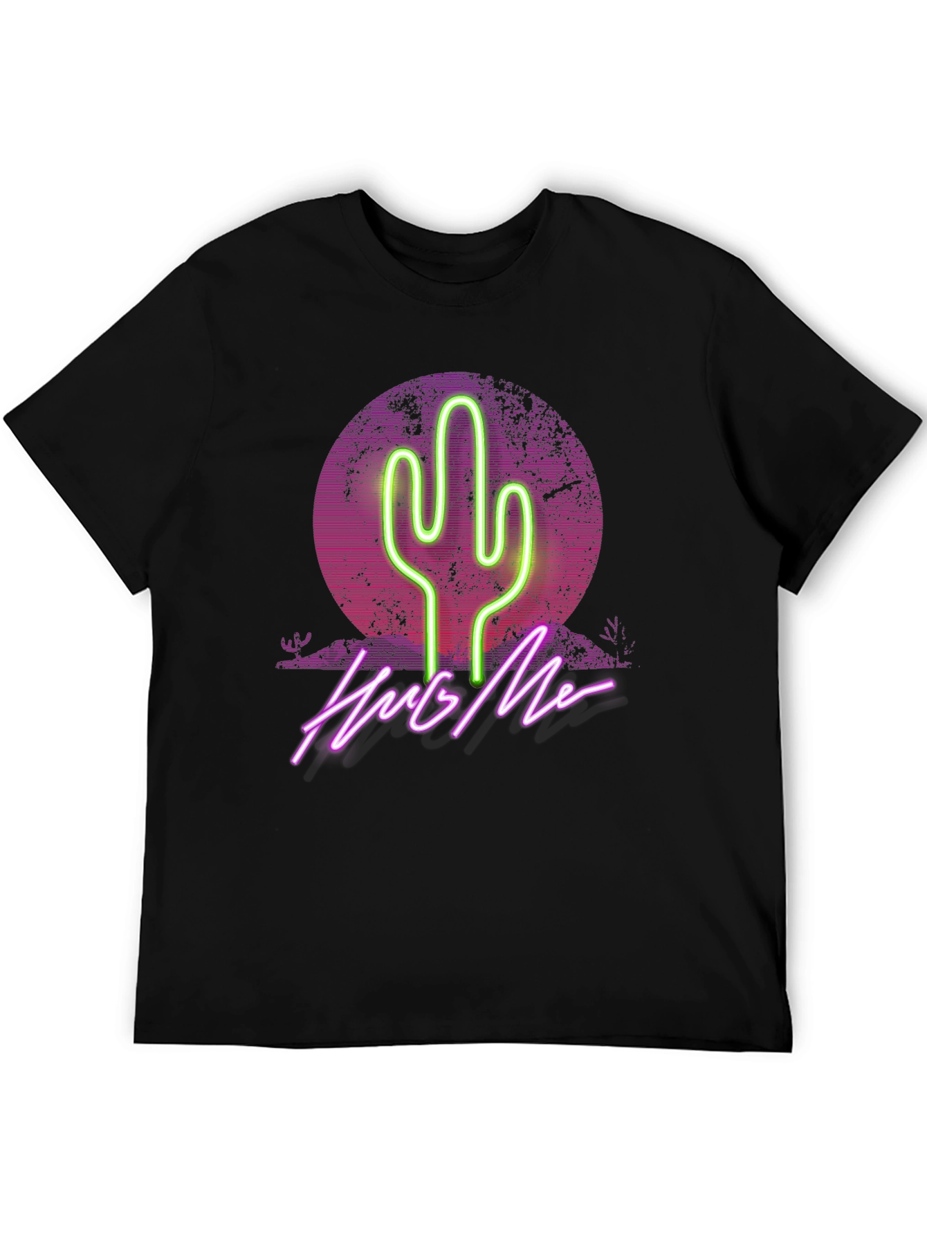 Neon Cactus Hug Me Graphic Tee