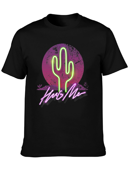 Neon Cactus Hug Me Graphic Tee