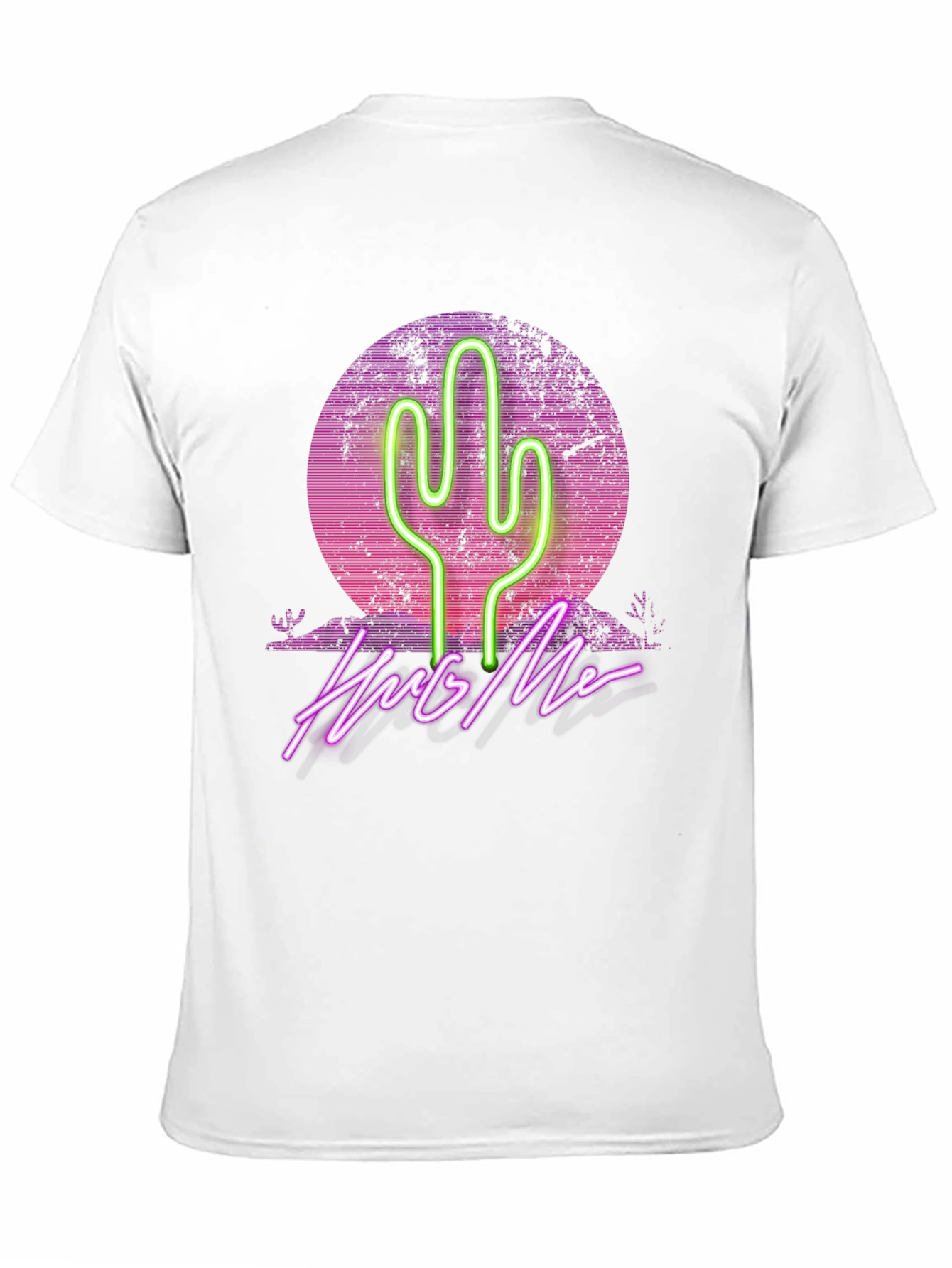 Neon Cactus Hug Me Graphic Tee