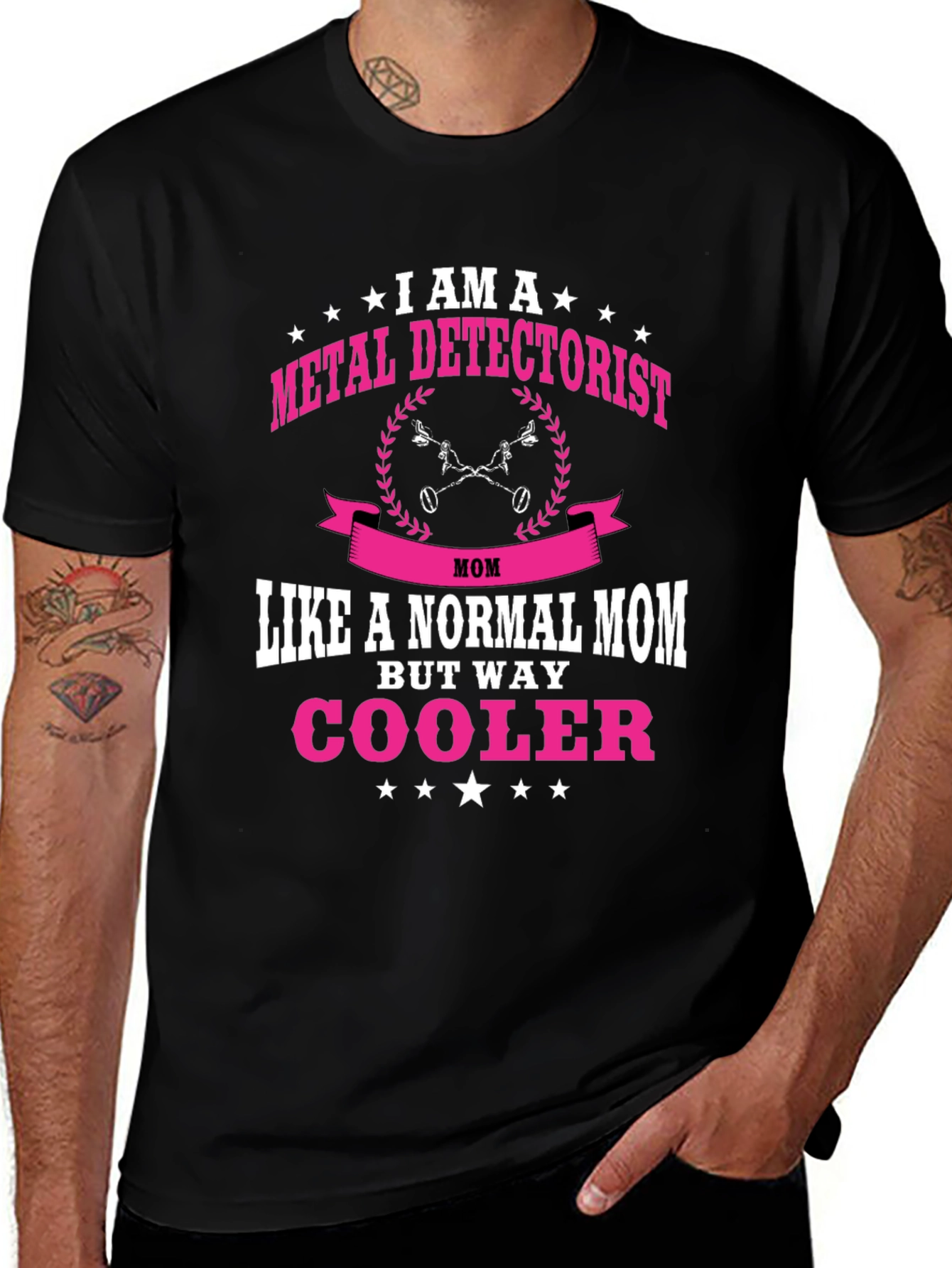 Metal Detectorist Mom T-Shirt - Black