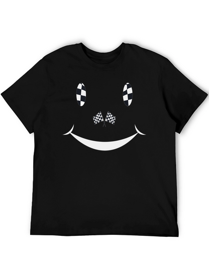 Checkered Flag Smiley Face T-Shirt