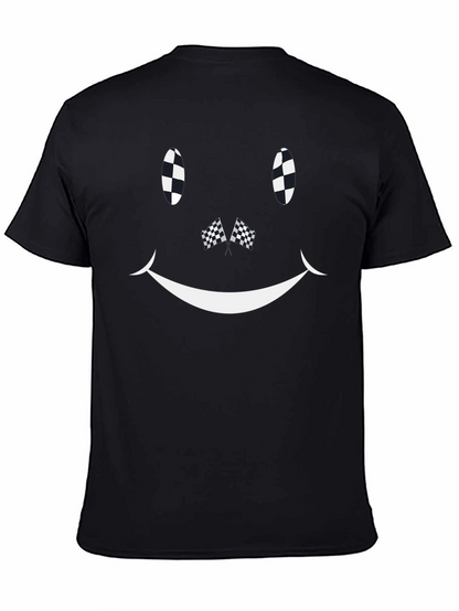 Checkered Flag Smiley Face T-Shirt