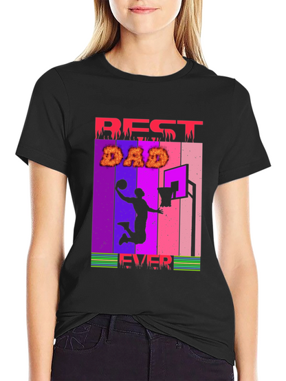 Best Dad Ever Basketball Graphic T-Shirt