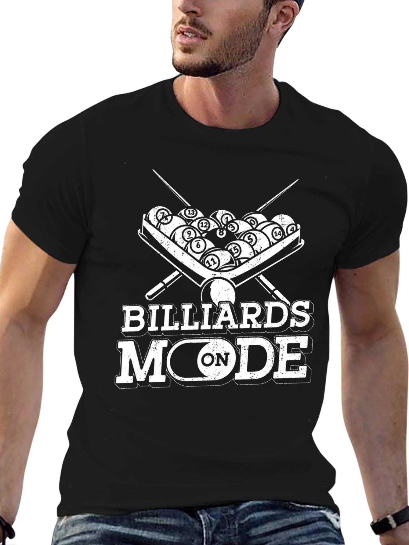 Billiards Mode On Graphic Tee - Pool Player T-Shirt