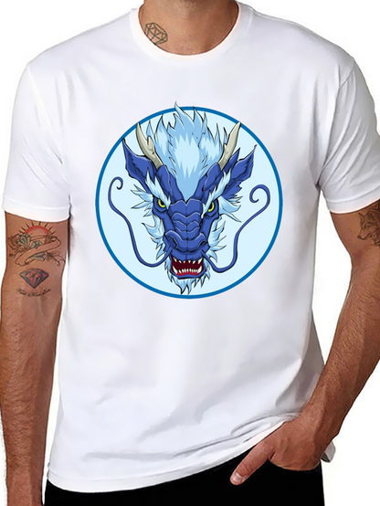 Blue Dragon Graphic Tee - Stylish Mens T-Shirt