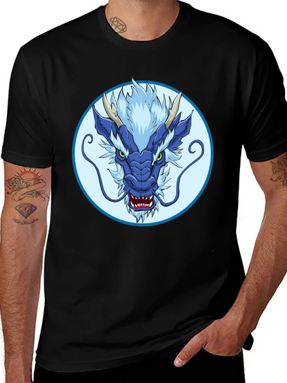 Blue Dragon Graphic Tee - Stylish Mens T-Shirt