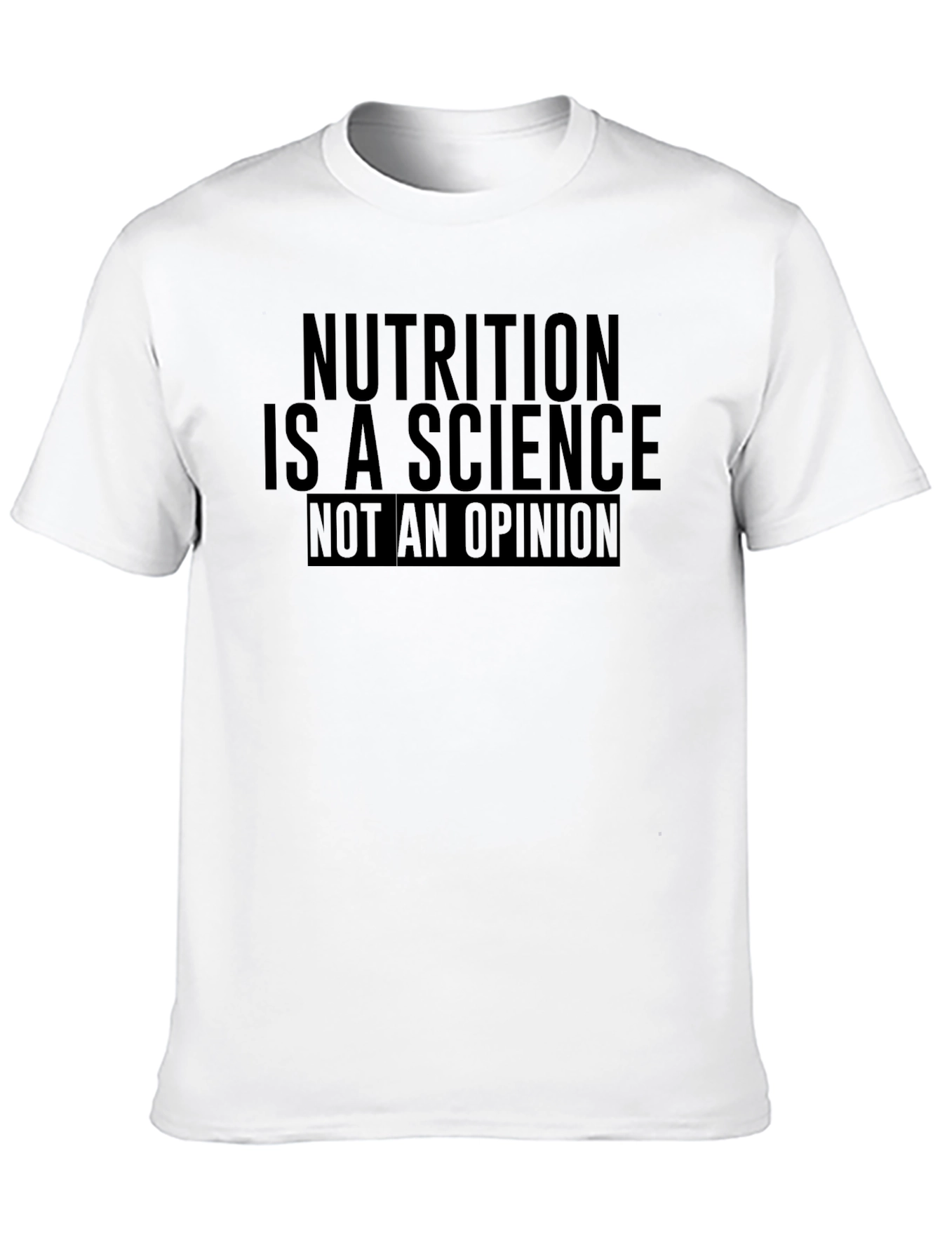 Nutrition is Science T-Shirt - Mens Black Crew Neck