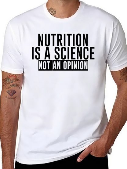 Nutrition is Science T-Shirt - Mens Black Crew Neck
