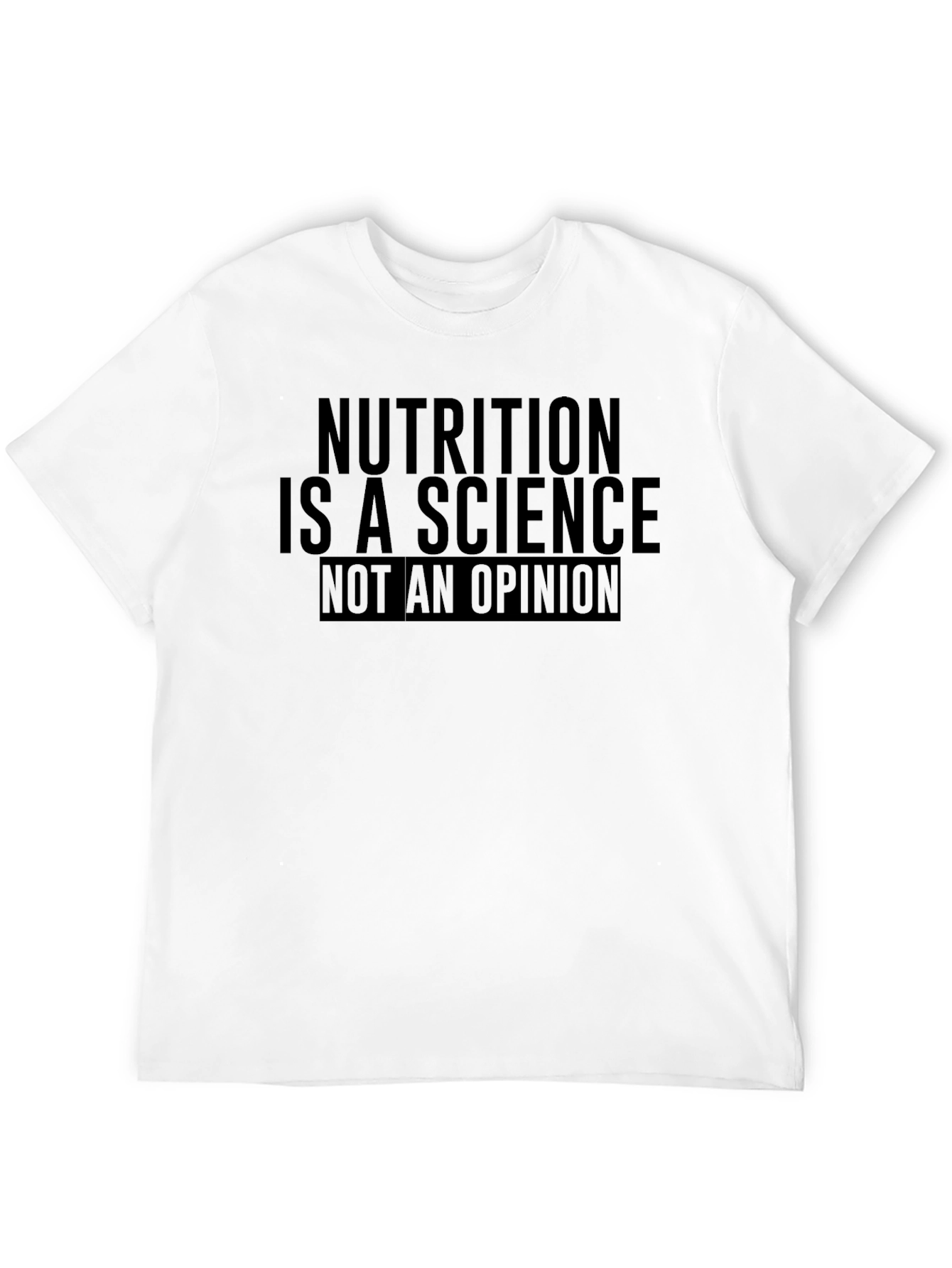 Nutrition is Science T-Shirt - Mens Black Crew Neck