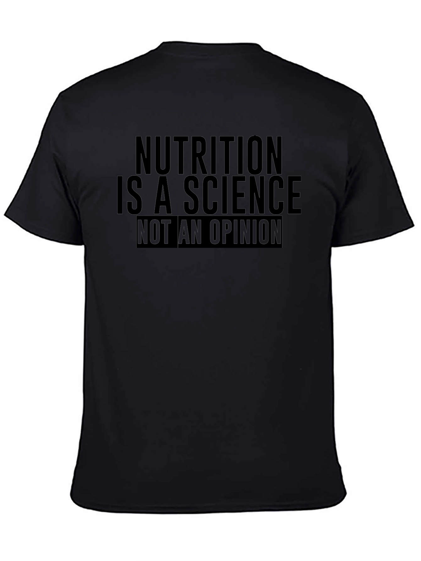 Nutrition is Science T-Shirt - Mens Black Crew Neck