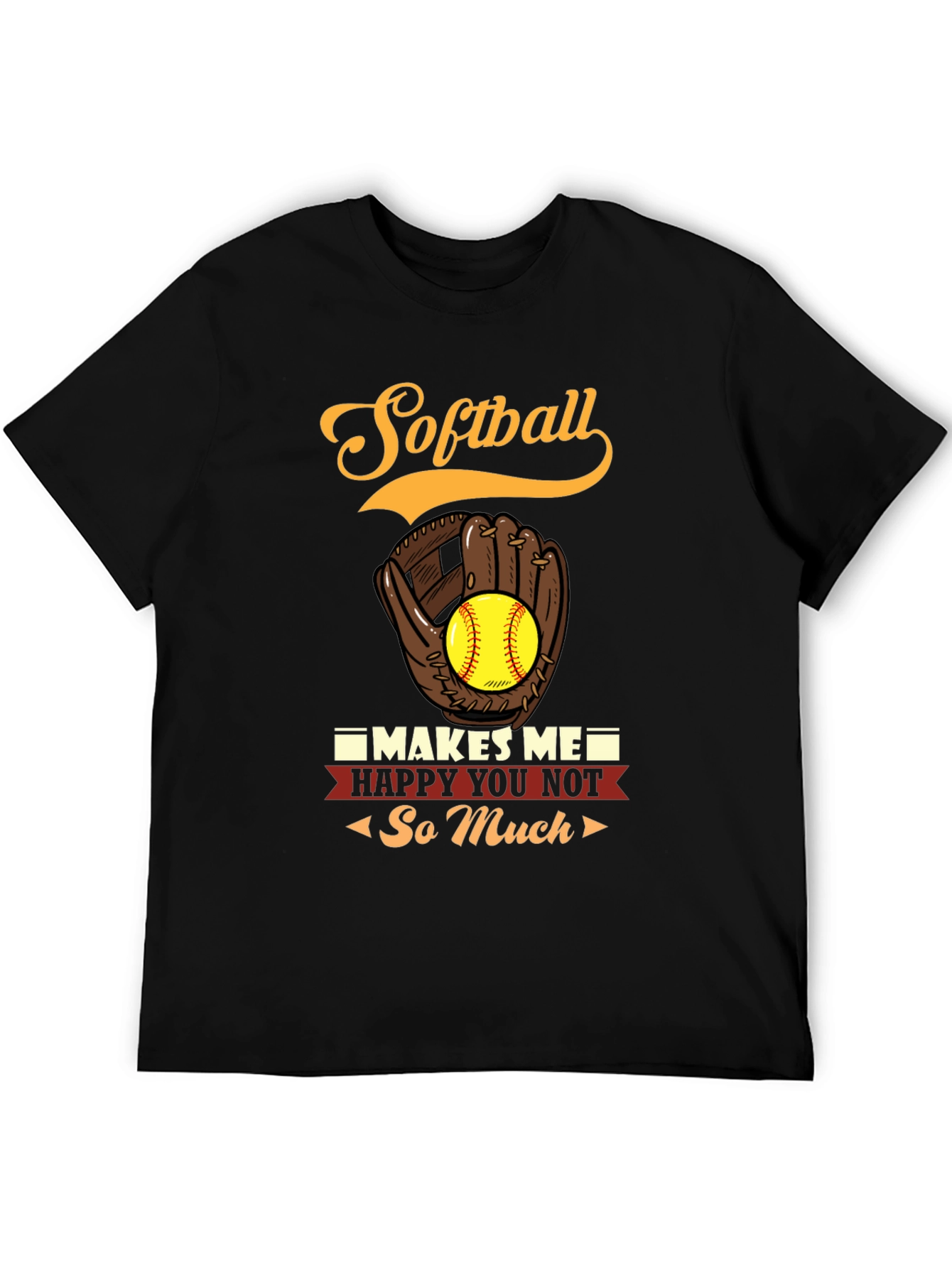Softball Makes Me Happy T-Shirt