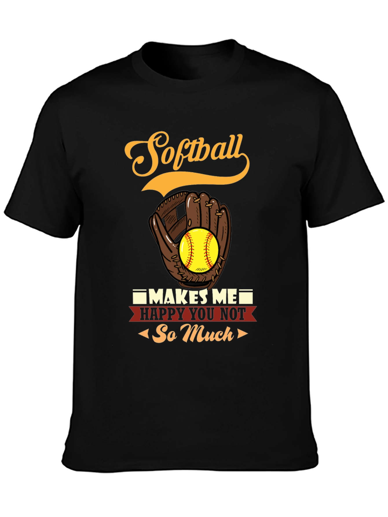 Softball Makes Me Happy T-Shirt