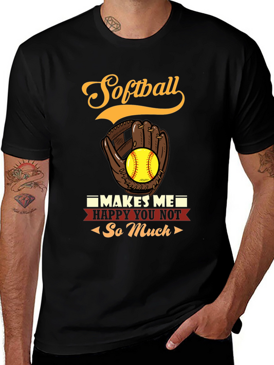 Softball Makes Me Happy T-Shirt