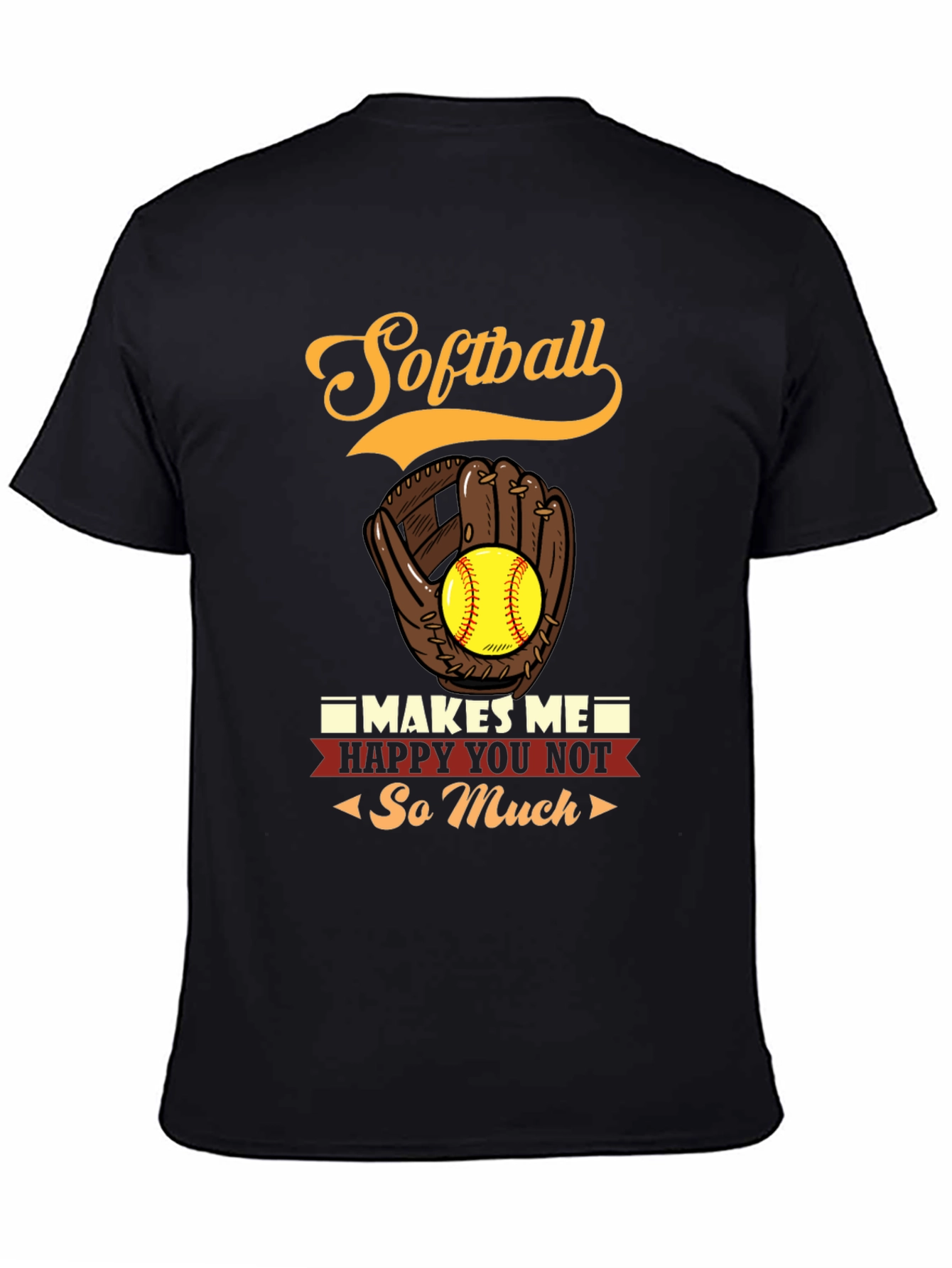 Softball Makes Me Happy T-Shirt