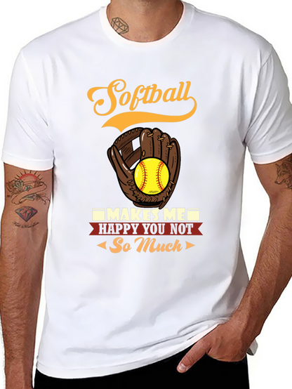 Softball Makes Me Happy T-Shirt