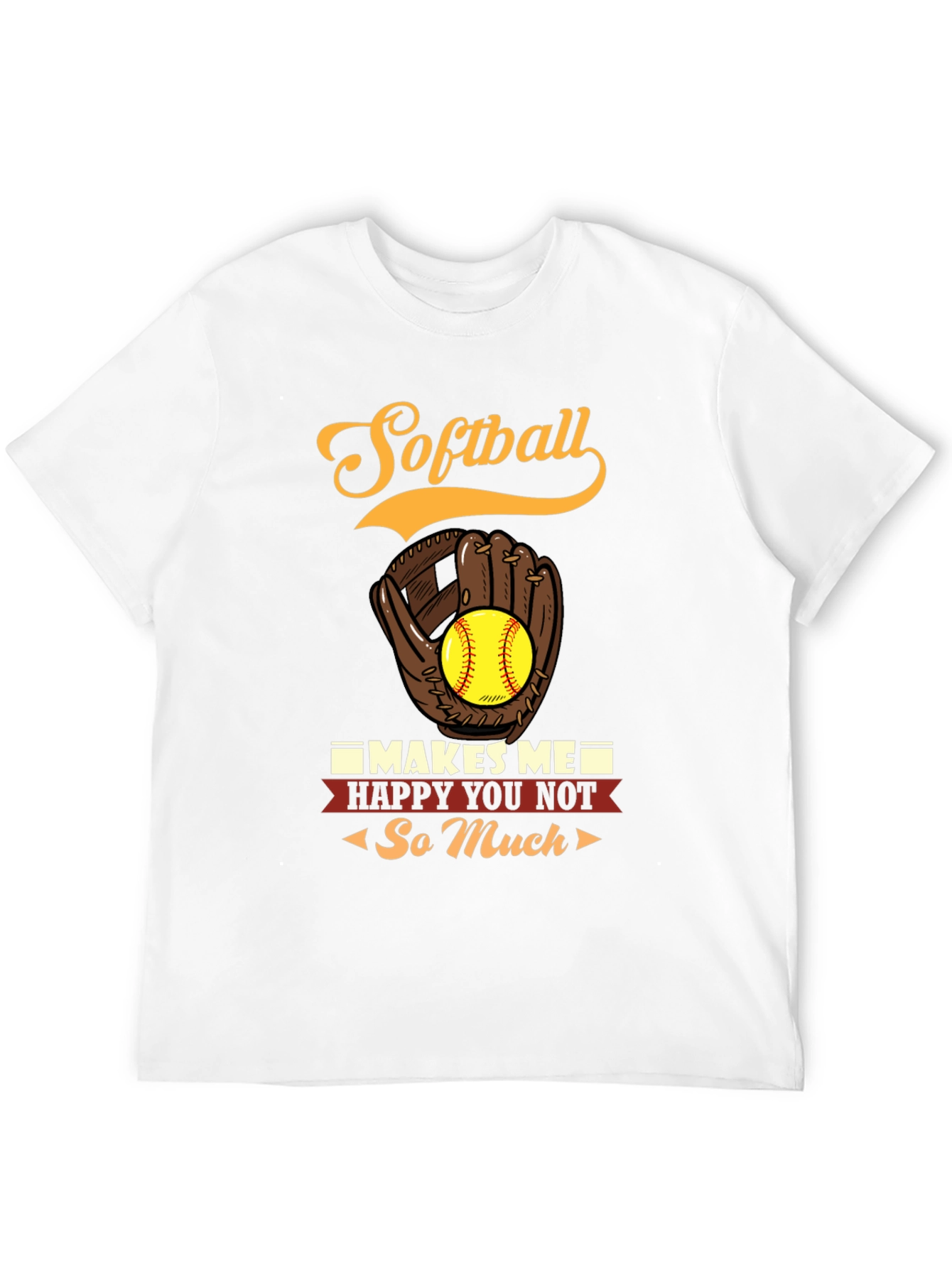 Softball Makes Me Happy T-Shirt