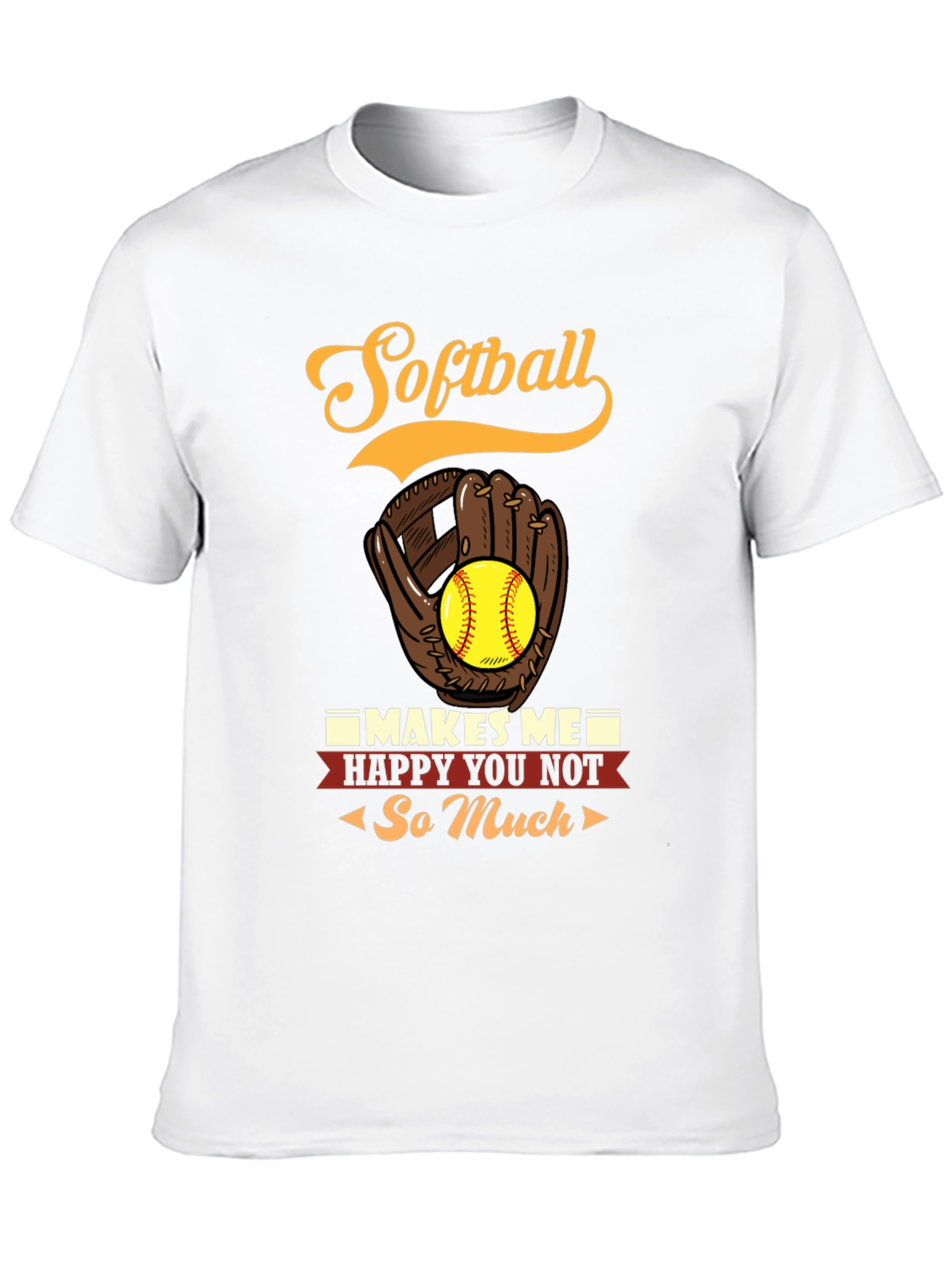 Softball Makes Me Happy T-Shirt