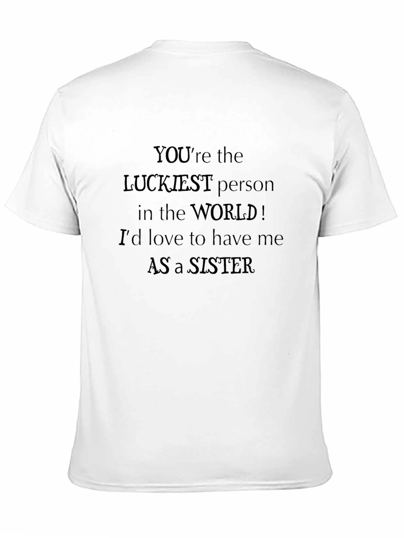 Lucky Sister Black Crew Neck T-Shirt