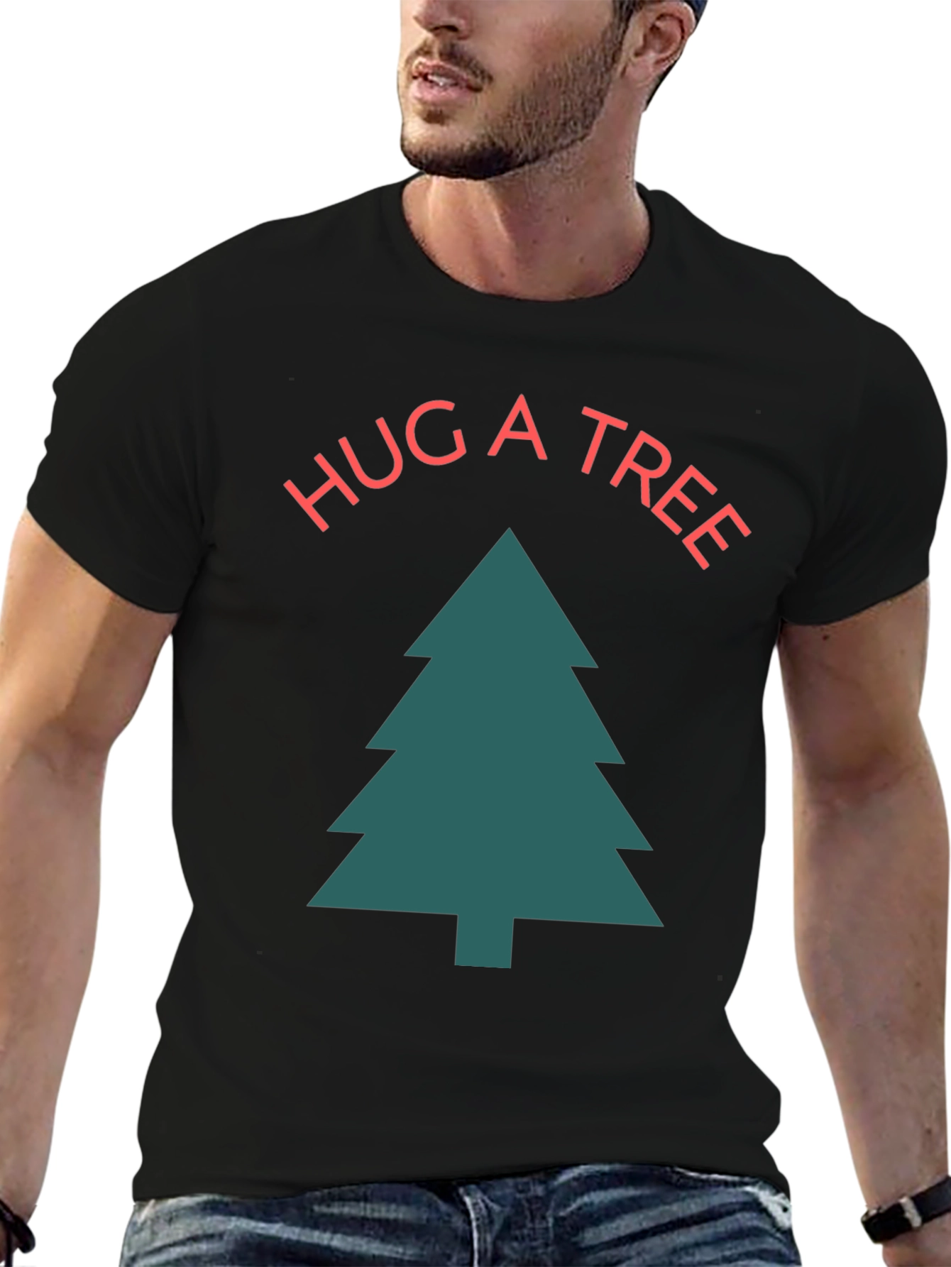 Hug a Tree Graphic Tee - Unisex Cotton T-Shirt