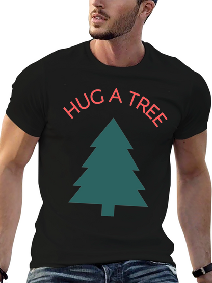 Hug a Tree Graphic Tee - Unisex Cotton T-Shirt