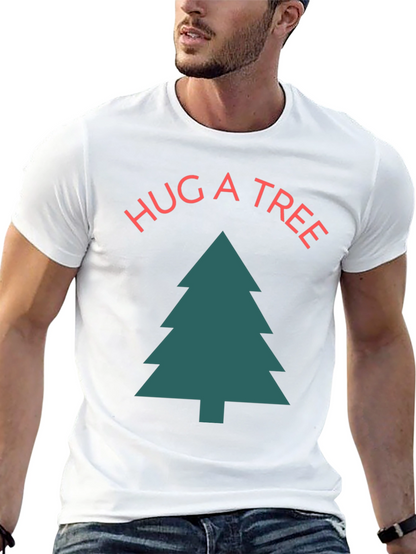 Hug a Tree Graphic Tee - Unisex Cotton T-Shirt