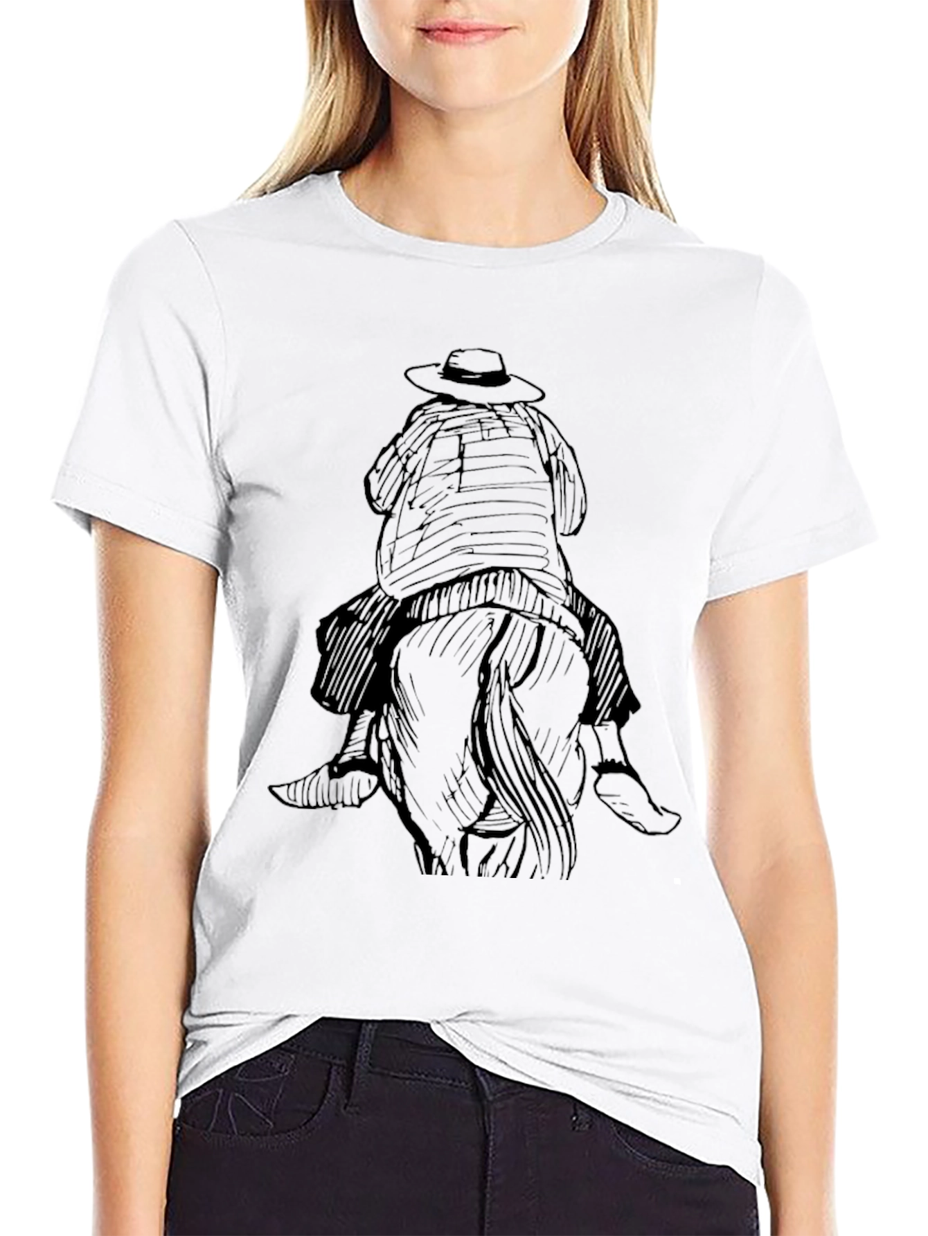 Black Cowboy Rider Graphic Tee