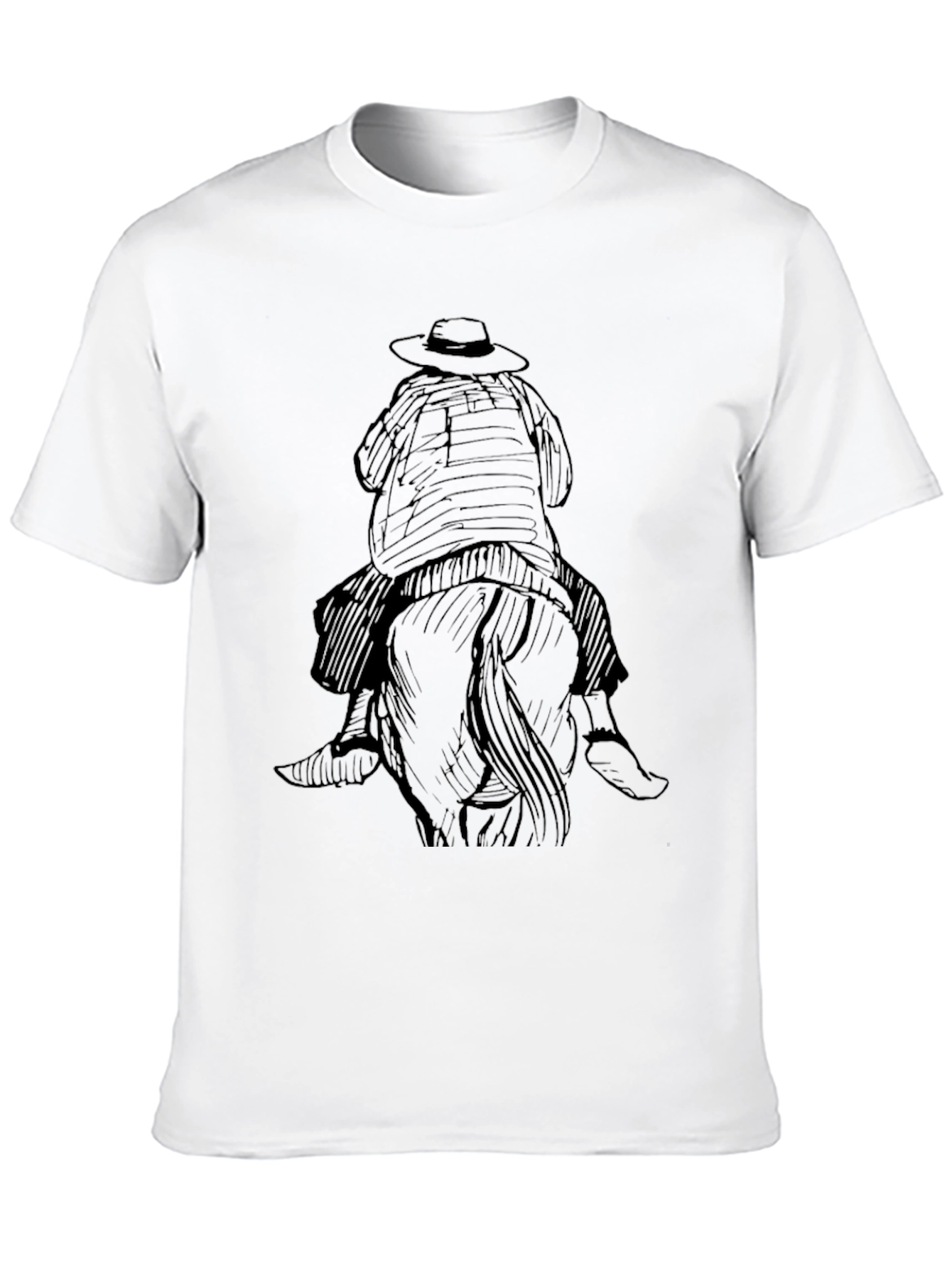 Black Cowboy Rider Graphic Tee