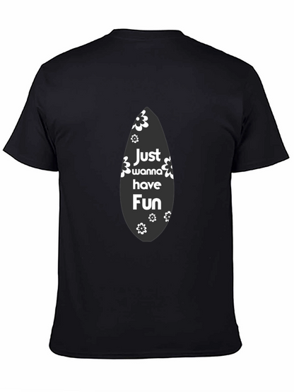 Just Wanna Have Fun Black Graphic Tee